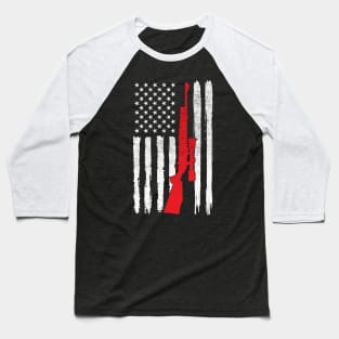 Hunting Vintage American flag For Hunters Baseball T-Shirt